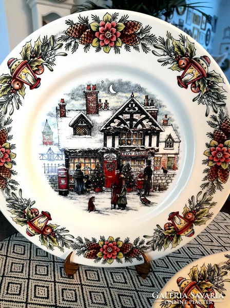 Royal Stafford Made in Burslem karácsonyi tányérok