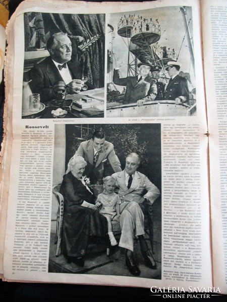 Image Sunday magazine newspaper 1941 war + horthy family royal palace apartment and newborn arrival