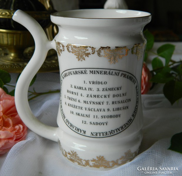 Közel 100 éves Victoria kúrapohár, csőrős ivó, csésze, gyűjtői
