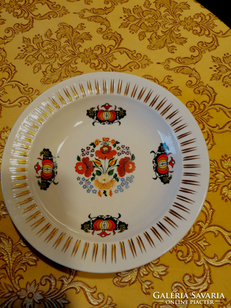 Kalocsa patterned porcelain deep plate 23 cm