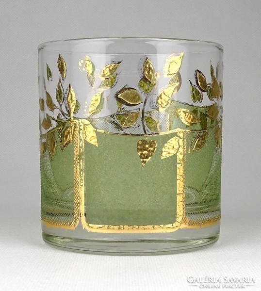 1F771 marked gilded culver in glass cup
