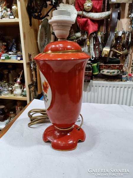 Old renovated drasse porcelain lamp