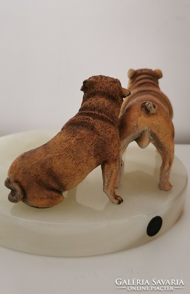 Dog ashtray - bronze sculpture artwork