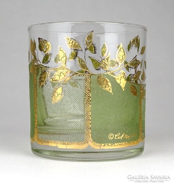 1F771 Jelzett aranyozott Culver üveg pohár