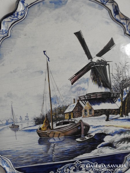 Antique Dutch huge mural - with the artist's signature