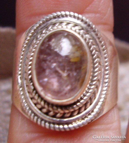 925 ezüst gyűrű, 18,3/59,6 mm, turmalinnal