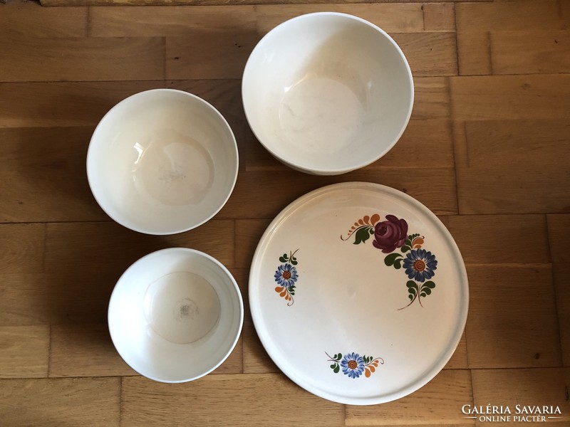 3 + 1 pcs ceramic patterned ceramic bowl and cake bowl - ddr