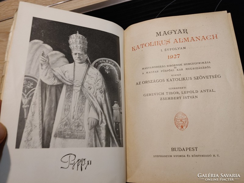 Hungarian Catholic Almanac I. Year 1927 Book of Assisi