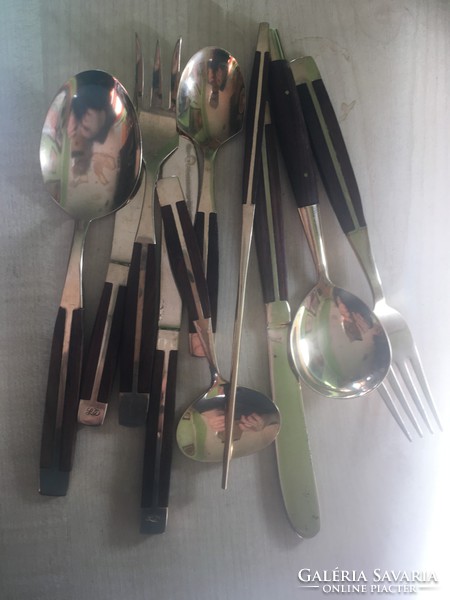 Cutlery 9 pcs, jean claude -thai - rosewood bronze brass - per person