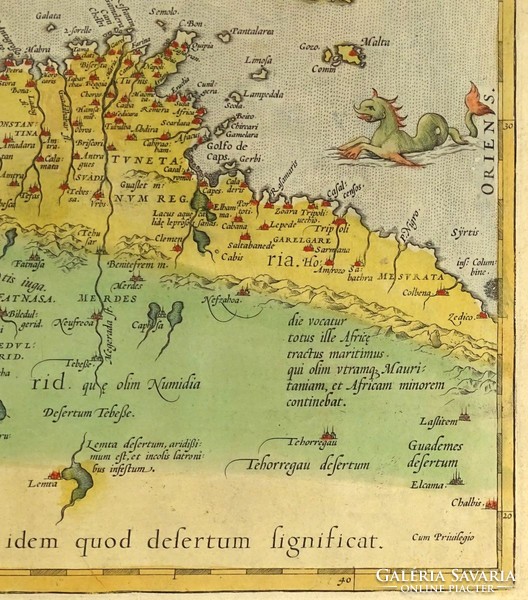 1A347 Abraham Ortelius : Földközi-tenger 1574