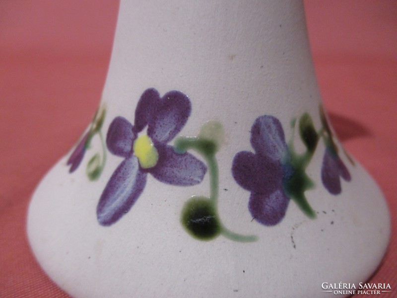 Violet ceramic candlestick