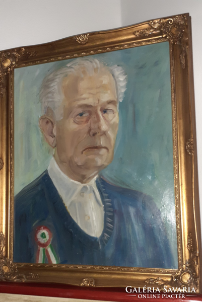 Portrait of Ferenc Varga with beautiful blonde frame 49x59