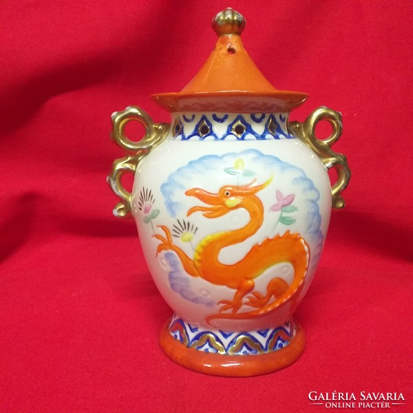Rare German, Germany m.I. Hummel goebel 1950-1959 tmk 2, dragon porcelain candle holder. 15.5 Cm.