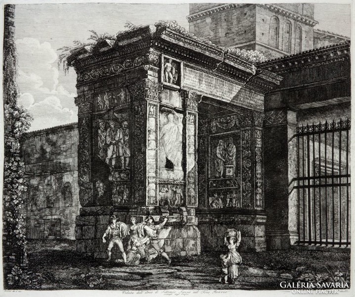 Antik Rézkarc- Róma 1821 / L.Rossini