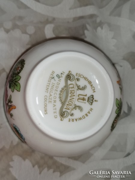 Porcelain sugar bowl with Indian wood pattern