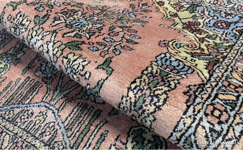 Kashmiri 100% silk carpet 100x60