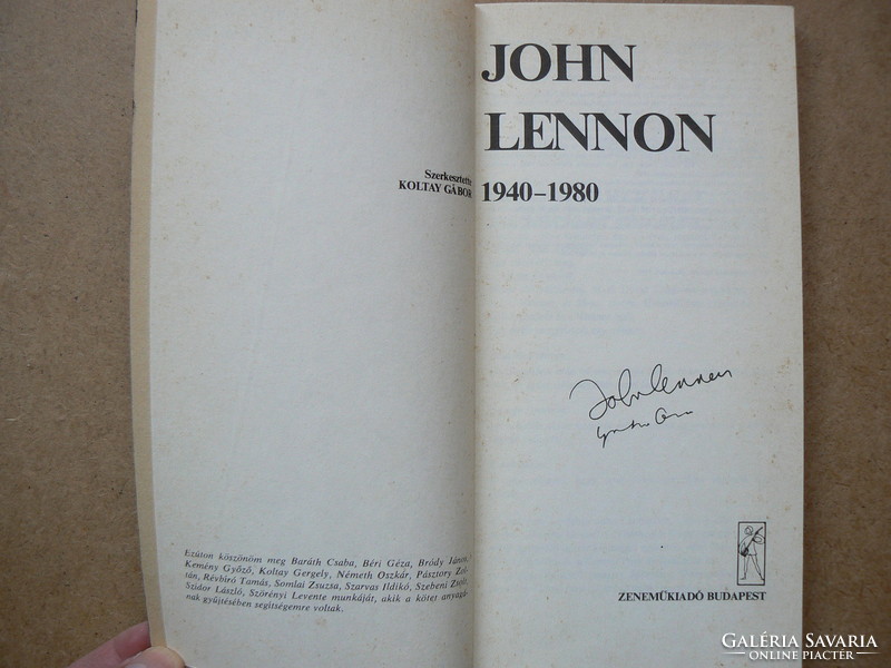 John Lennon (1940-1980), Gábor Koltay 1981, book in good condition