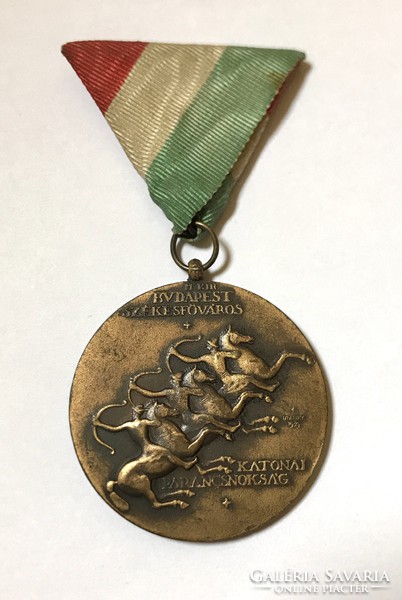 M. Kir. Budapest Székesfőváros Katonai Parancsnokság 1939 Ispánky József lövész díjérem