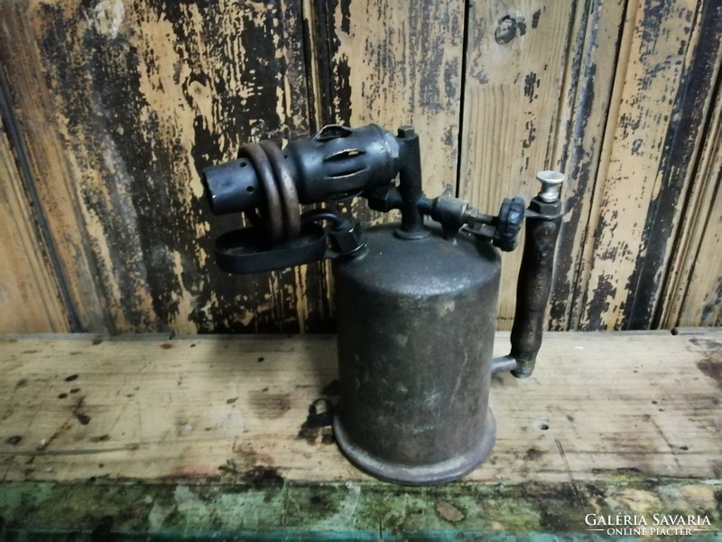 Gasoline soldering iron, old industrial tool from tinsmith workshop