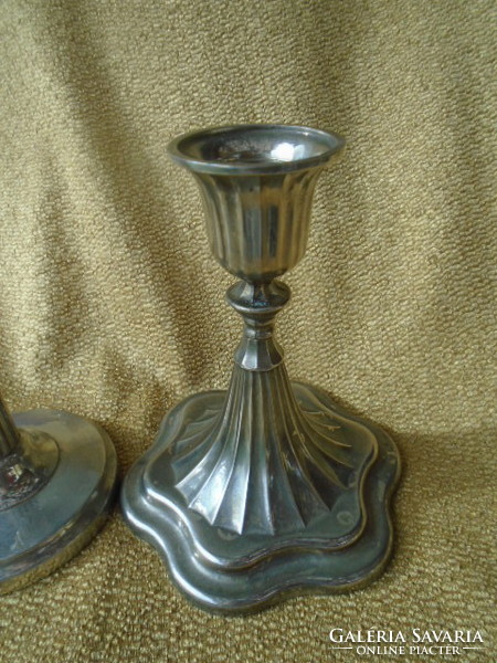 2 antique candle holders in empir and baroque style