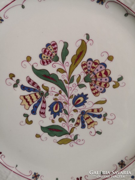 Herend, beautiful art nouveau plate 25.5 cm, motifs hongrois