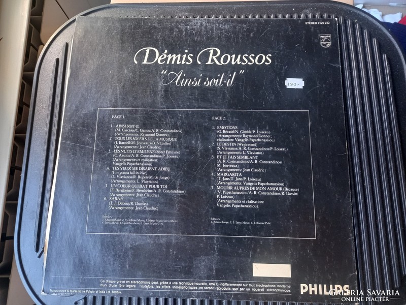 Bakelit: Demis Roussos (Philips 1977): "Ainsi soit-il"
