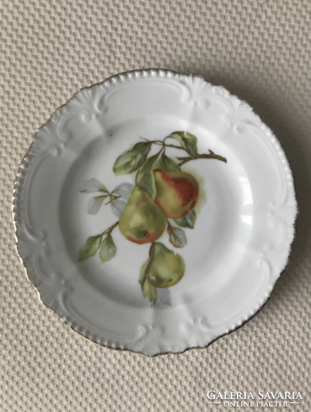 Jelzett antik porcelán tál tányér kínáló