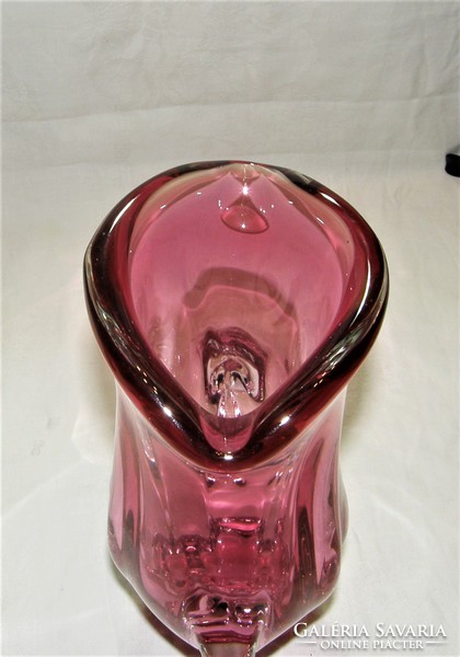 Gyönyörű Nagy  Cseh Üveg Váza