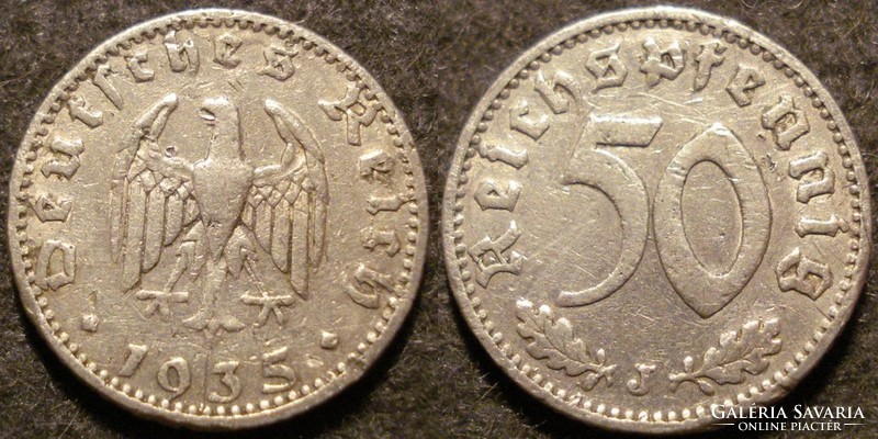German iii. Empire 50 pfennig 1935j