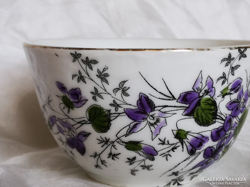I got it down !!! Antique, Art Nouveau, thick-walled, porcelain violet cup