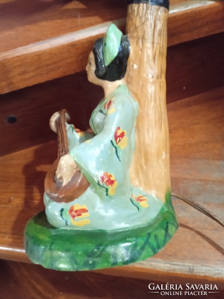 Ceramic table lamp, 30 cm high, in working condition,
