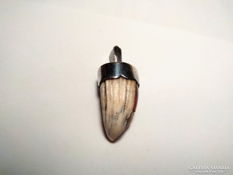 Antique wild boar silver pendant