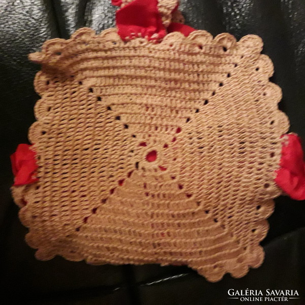 Retro crochet love letter holder or handkerchief holder - 2 pcs