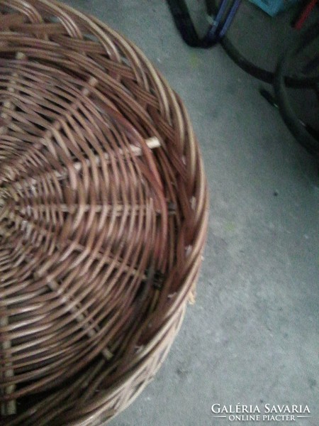Cane basket, storage, large wicker, folk