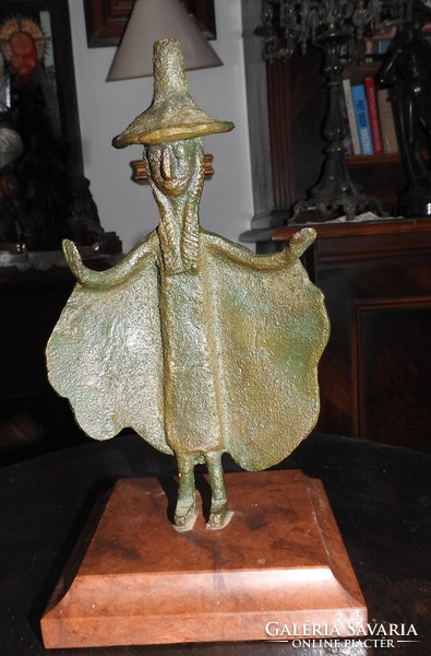 Wizard - bronze statue on a marble pedestal