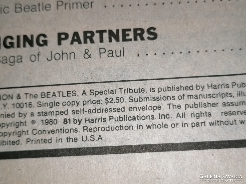 BEATLES GYŰJTŐK FIGYELEM! John Lennon és a Beatles. A  Special Tribute 1980-1981, Egyesült Királyság