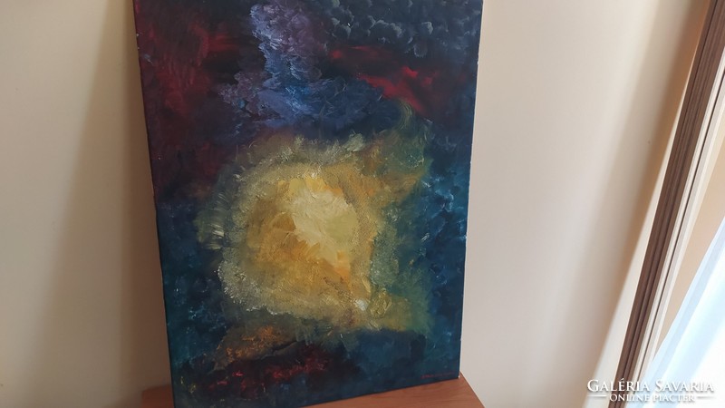 Gonca Karapinar absztrakt festménye 60x80 cm,