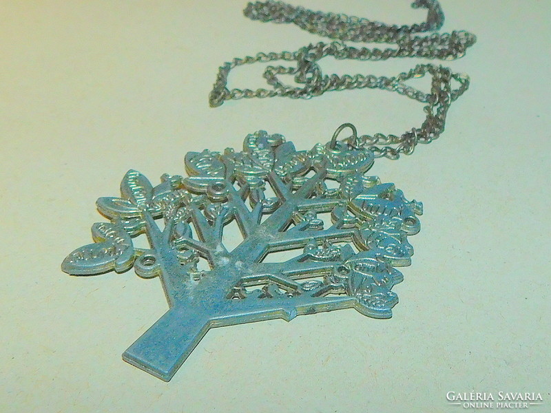 Tree of life family tree Tibetan silver vintage necklace