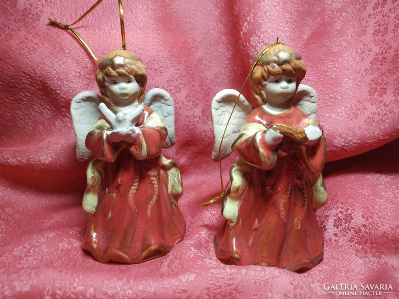 2 pcs. Ceramic angel, bell
