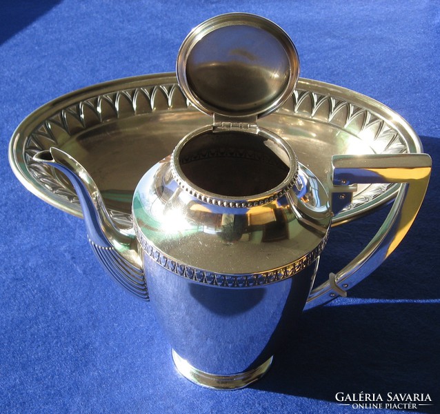Beautiful silver jug, German, after 1886, with crescent and crown hallmark.