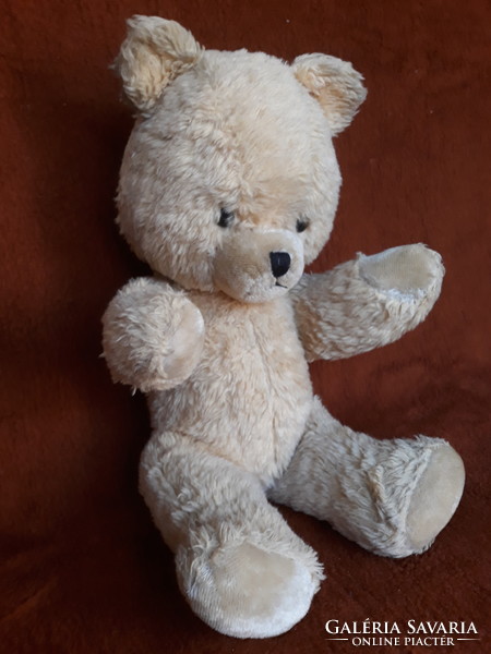 Old large straw teddy bear, 60 cm