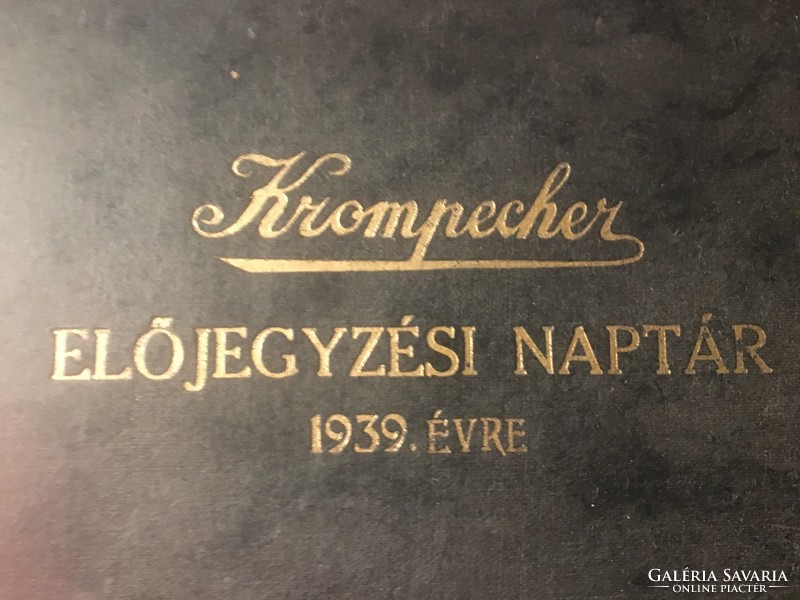 Krompacher  naptára 1939 / GYÓGYSZER