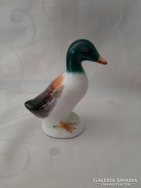 Ceramic wild duck from Bodrogkeresztúr in a showcase condition