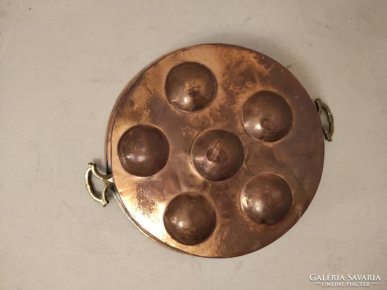 Antique Patinated Kitchen Utensil Tinned Copper Tarkedli Oven Cast Brass Handle 341