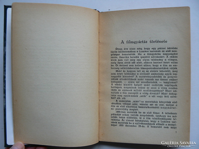 The aesthetics and future of film production, Tamás Fejér 1943, book in good condition