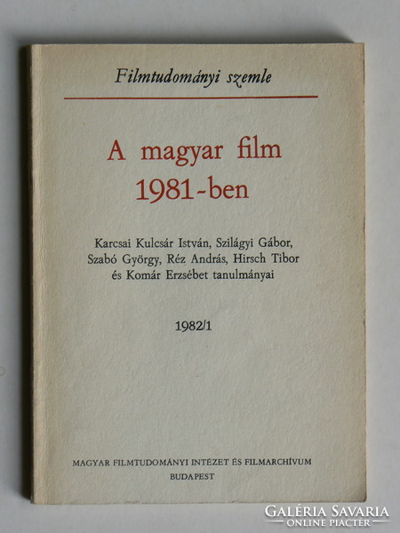 A MAGYAR FILM 1981-BEN, KÖNYV JÓ ÁLLAPOTBAN, RITKÁBB
