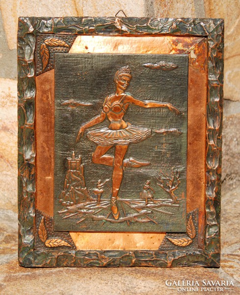 Aldo giorgi: ballerinas outdoors - copper embossing