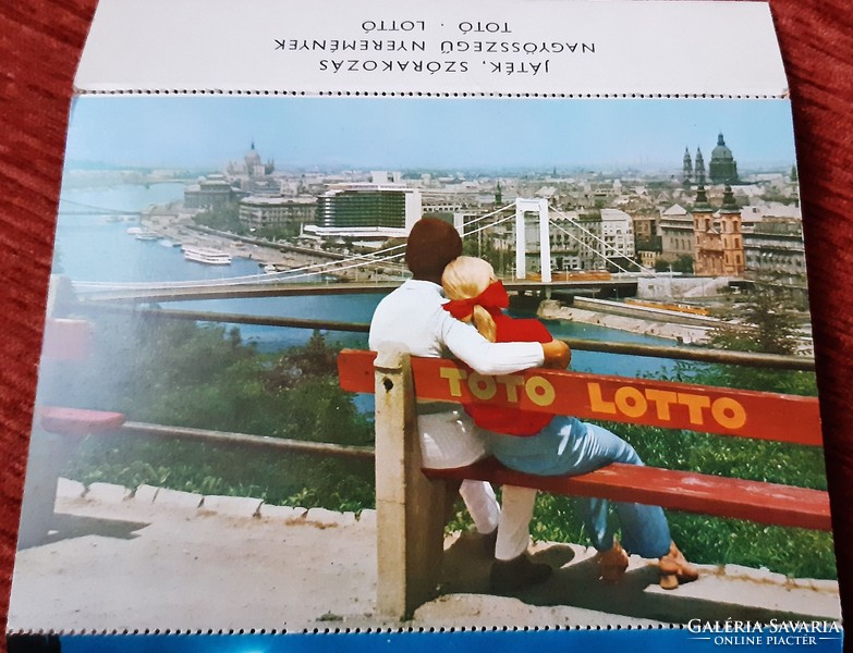 Retro toto-lottery flyer postcard set