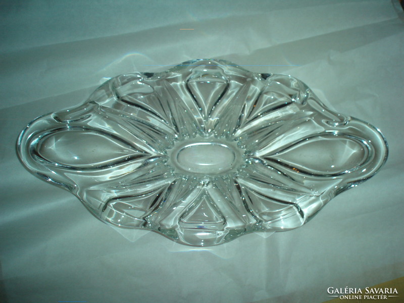 Huge art deco lead crystal serving bowl