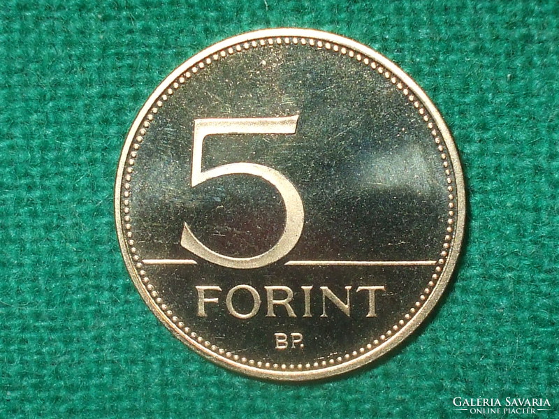 5 Forint 2005! Only 7,000 pcs. ! Mirror beat! It was not in circulation! It's bright!